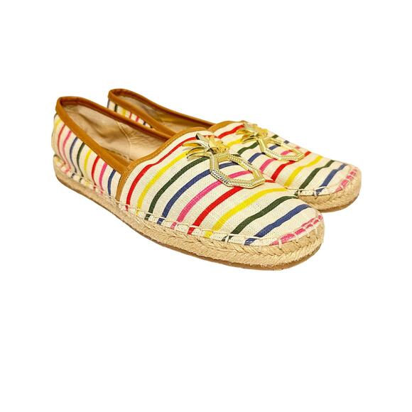Louise et Cie Espadrille Adige Striped Pineapple Colorful Flat Slip On Shoes 8.5 - Picture 9 of 9